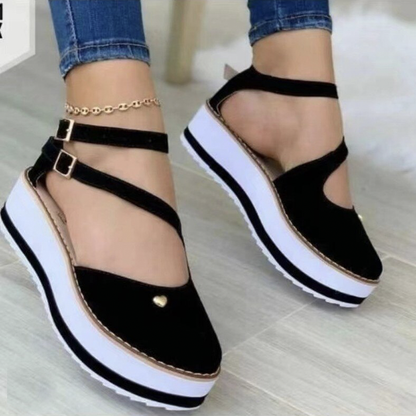 LM | Chic platform wedge sandals