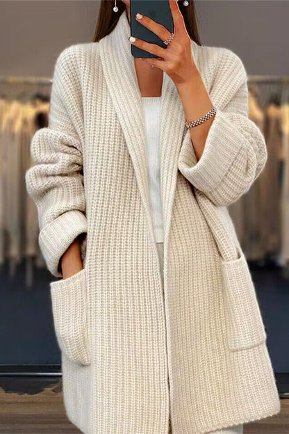 LM | Oversized knitted cardigan with front pockets