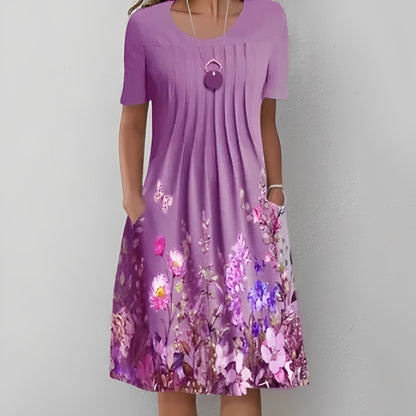 LM | Midi dress with floral print