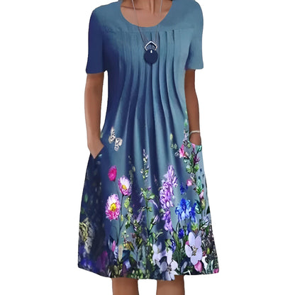 LM | Midi dress with floral print
