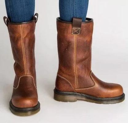 LM | Robust knee-high leather boots
