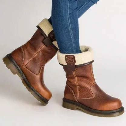 LM | Robust knee-high leather boots