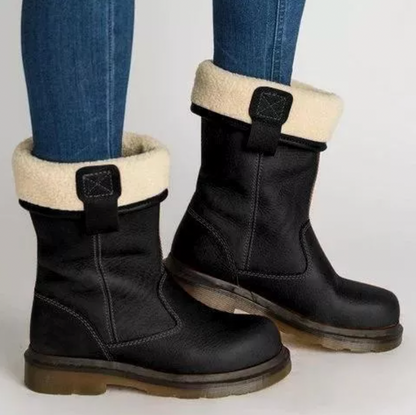 LM | Robust knee-high leather boots