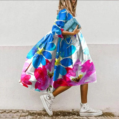 LM | Floral midi dress