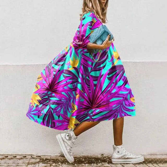 LM | Floral midi dress