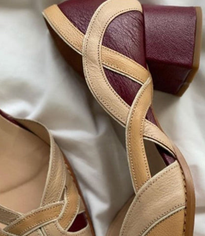 LM | vintage-style block heels