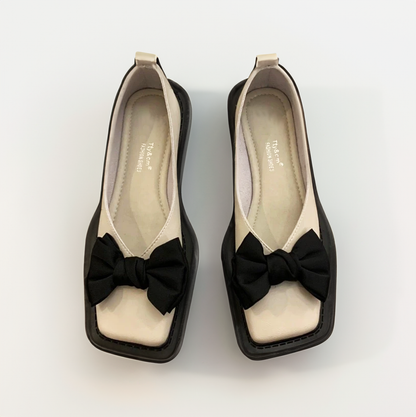 LM | Square toe flat mouth loafers women loafers
