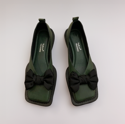 LM | Square toe flat mouth loafers women loafers
